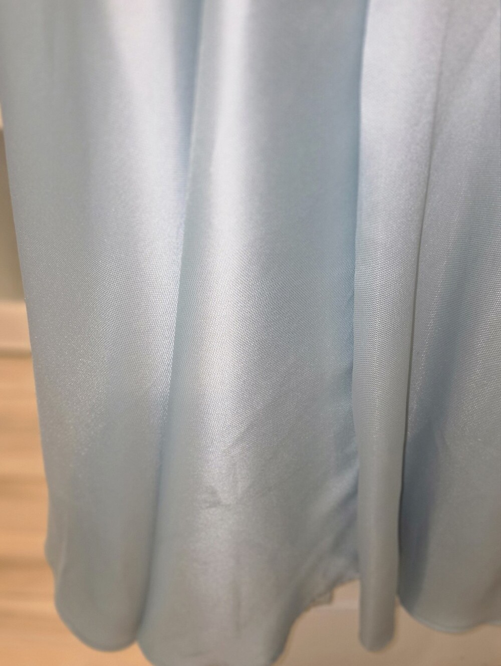 MNM Couture Strapless Ice Blue Embellished Gown with Draped Overskirt - Picture 4 of 7